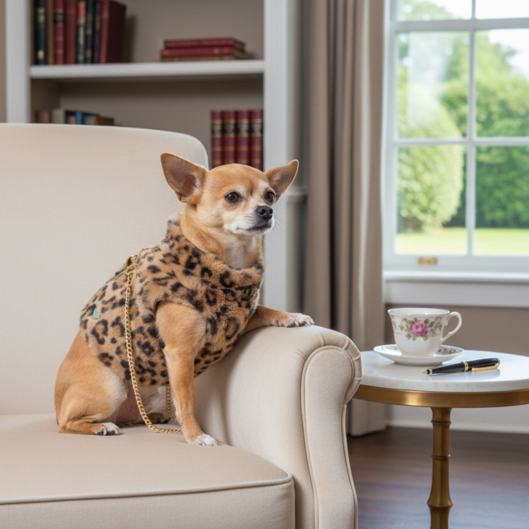 Pettorina Invernale Leopard Fur per Cani